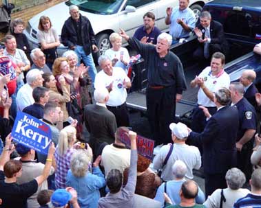 Sen. Edward M. Kennedy stumping in Logan, W.Va.