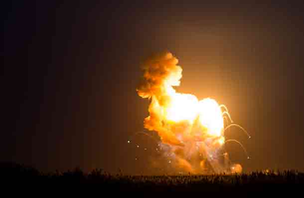 The blast on the horizon was a setback. NASA photo