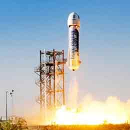 A Blue Origin launch