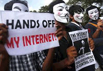 Guy Fawkes masks are a symbol of Internet censorship